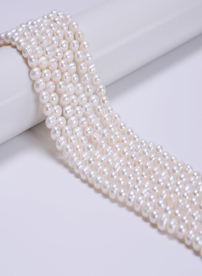 AD Beads Natural Freshwater White Pearl Round Beads 15" 4mm 6mm 8mm 9mm 10mm 11mm 12mm (7-8mm) - Image 3